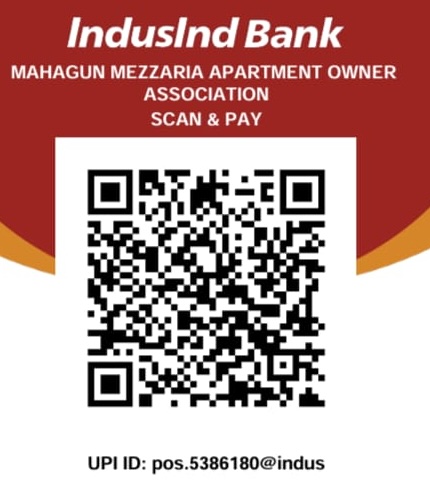 Mahagun Mezzaria AOA Membership Fee QR Code